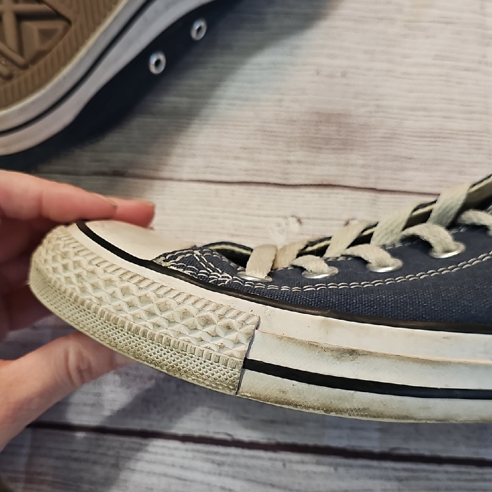 Converse Mens Sz 4 Blue Canvas Sneakers - Picture 9 of 14